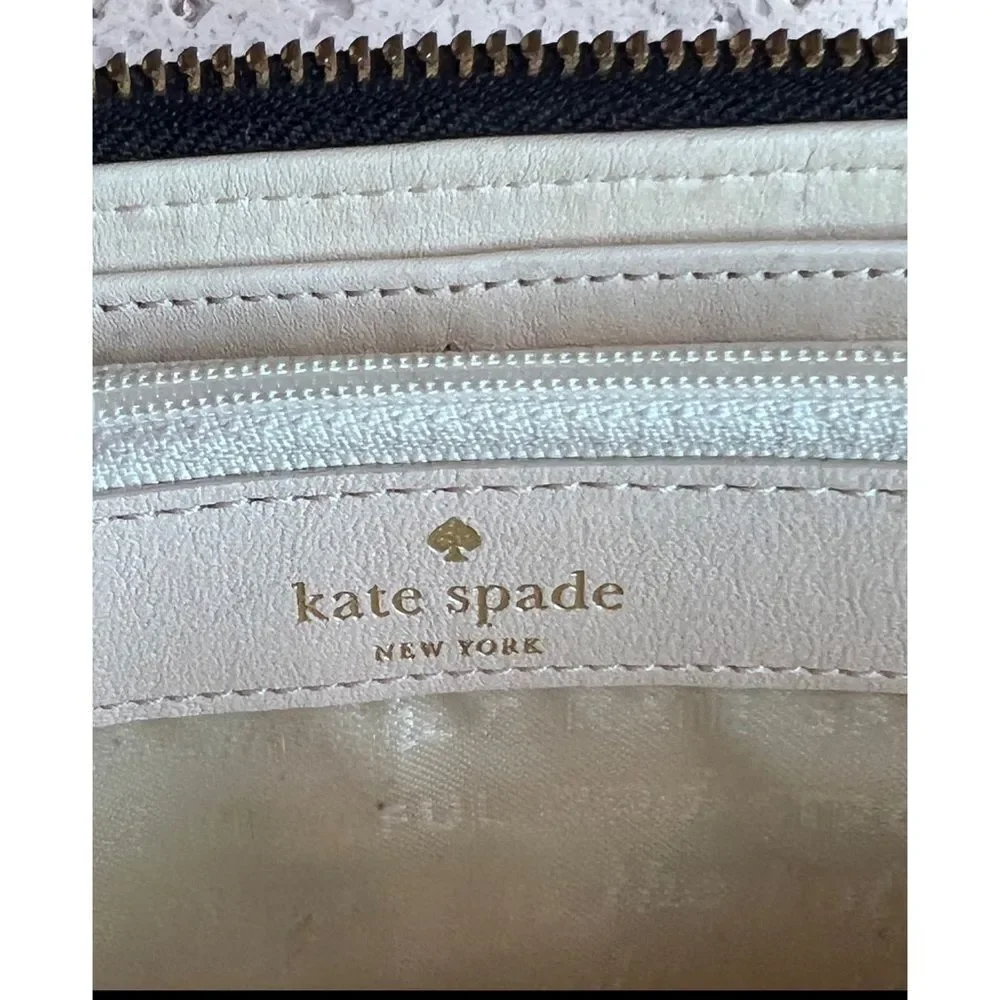 Kate Spade New York Jana Large Continental Black Leather Zip Wallet